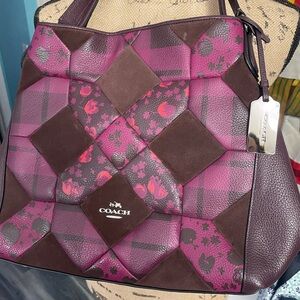 Coach Purple and Brown Women's Bag